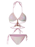 Sequin Tie Bikini Set