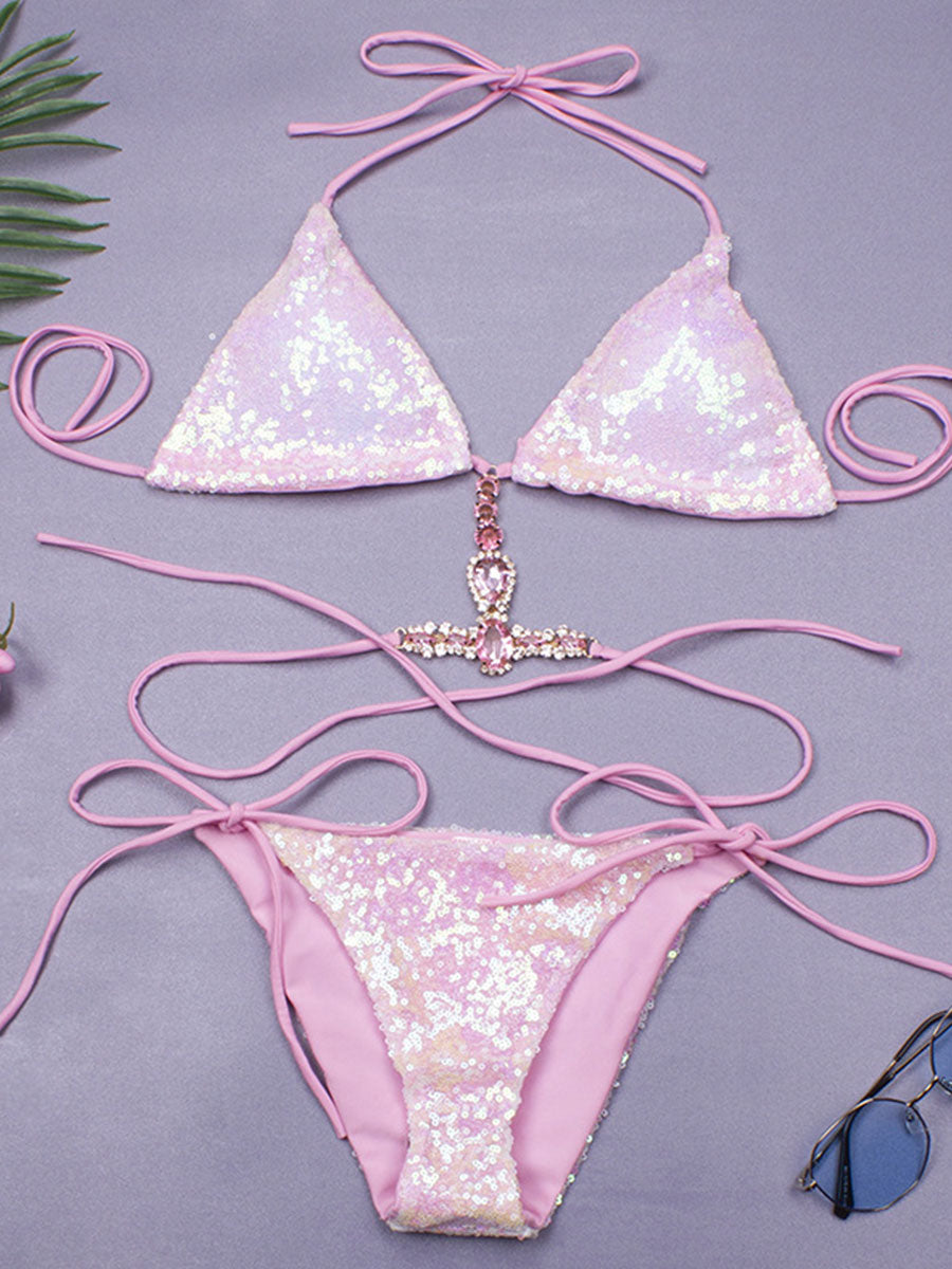 Sequin Tie Bikini Set - product image 4 | CERYNA