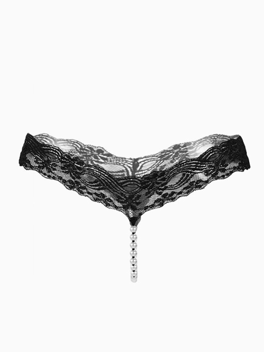 Lace Pearl Thong - product image 1 | CERYNA