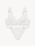 Jina White Lace Lingerie Set
