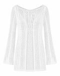 Beachwear Crochet Cover-Up Mini Dress