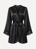 Vivienne Lace Trim Short Robe
