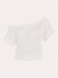 Azure Crochet Crewneck Sweater