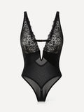 Plunge Mesh Bodysuit