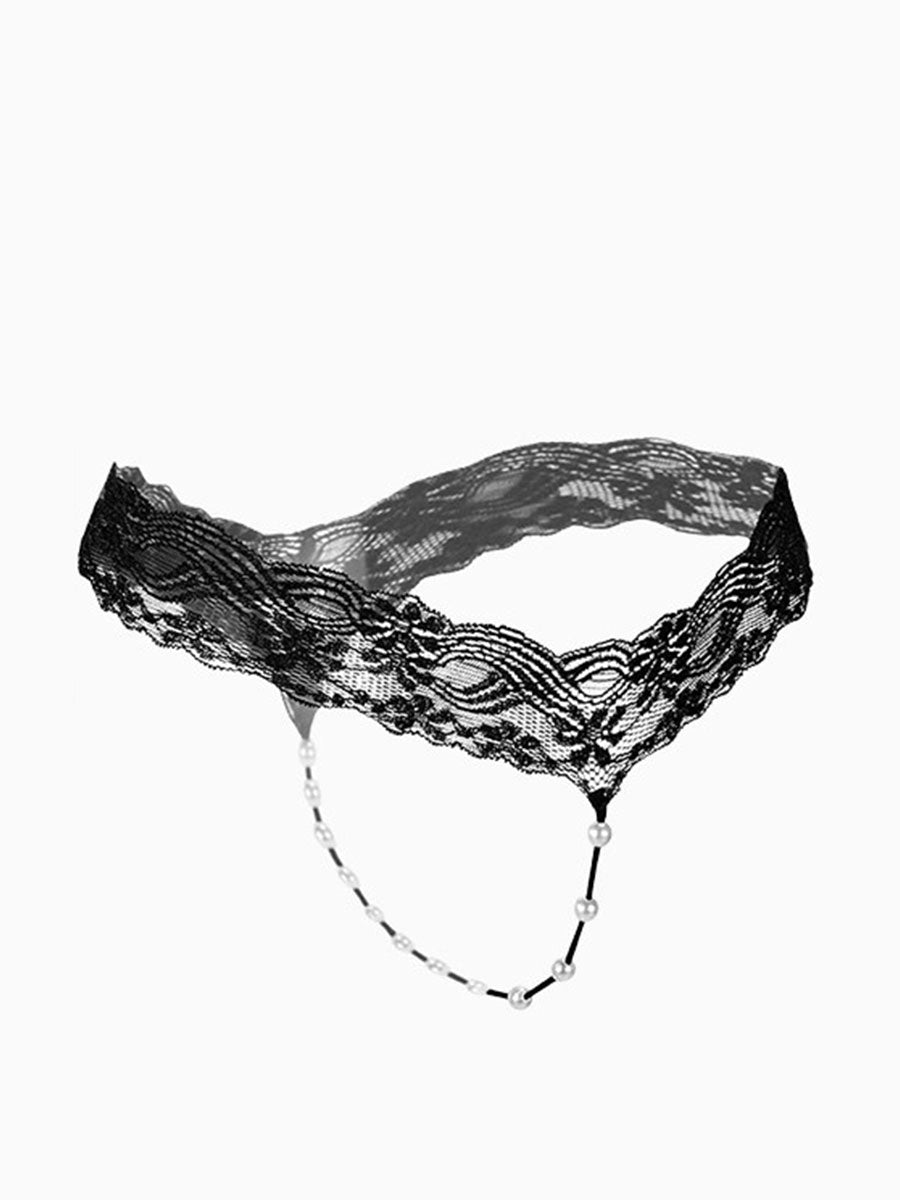 Lace Pearl Thong - product image 2 | CERYNA
