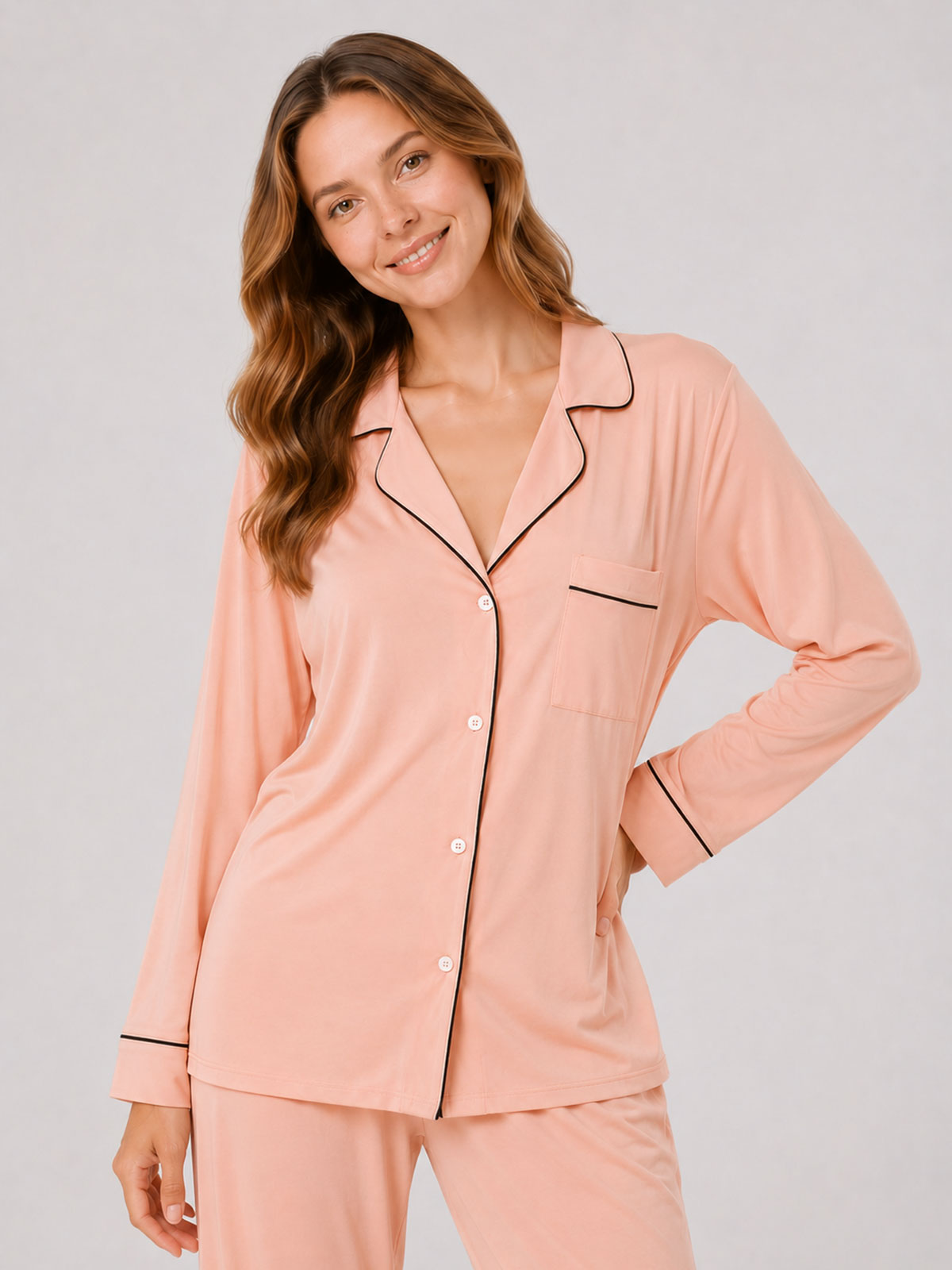 Classic Knit Long Pajama Set - product image 6 | CERYNA