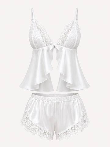 Felica Satin & Chiffon Cami Set
