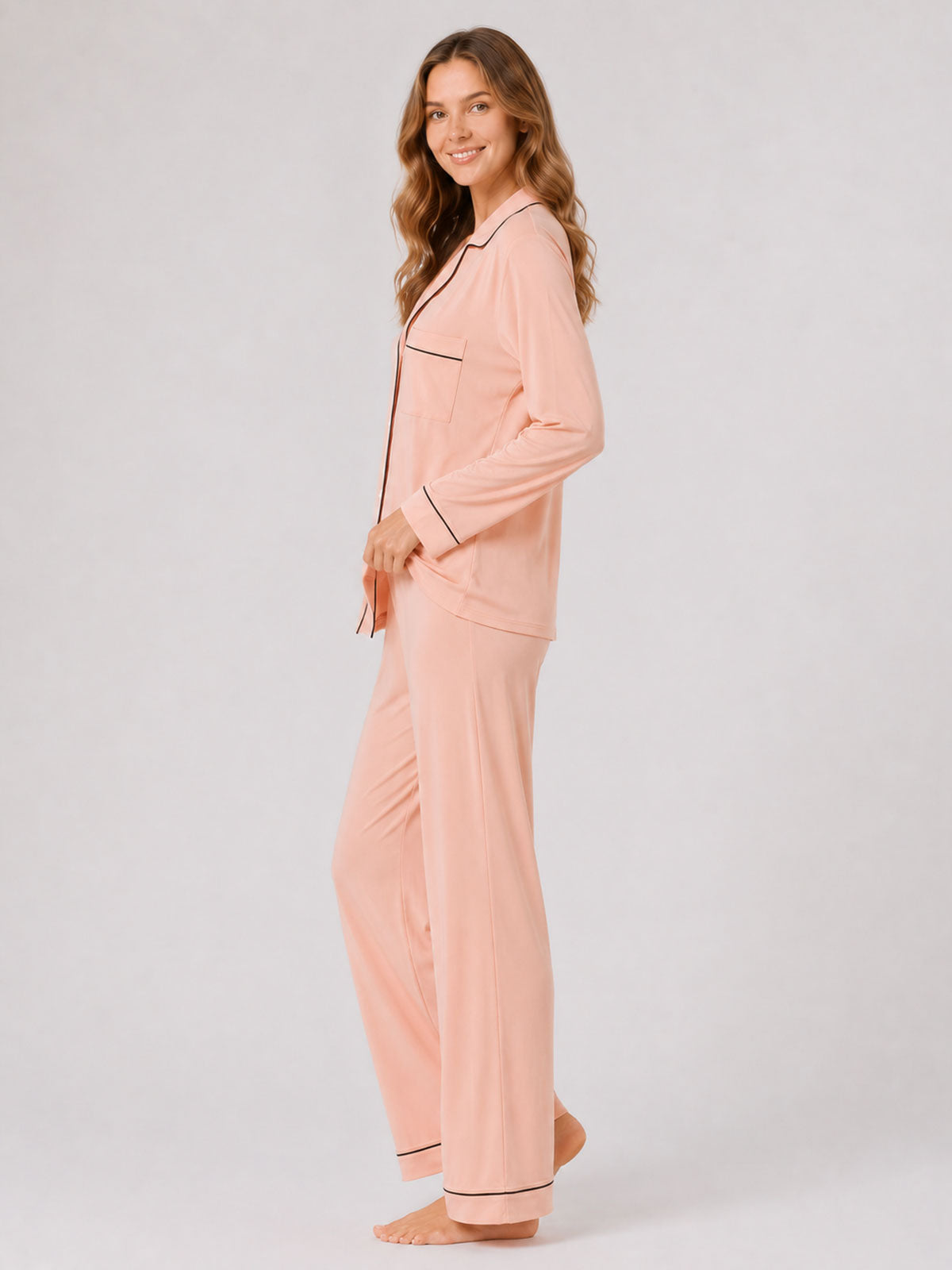 Classic Knit Long Pajama Set - product image 3 | CERYNA
