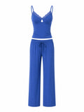 Lace-Trim Tank Top & Long Pajama Pant