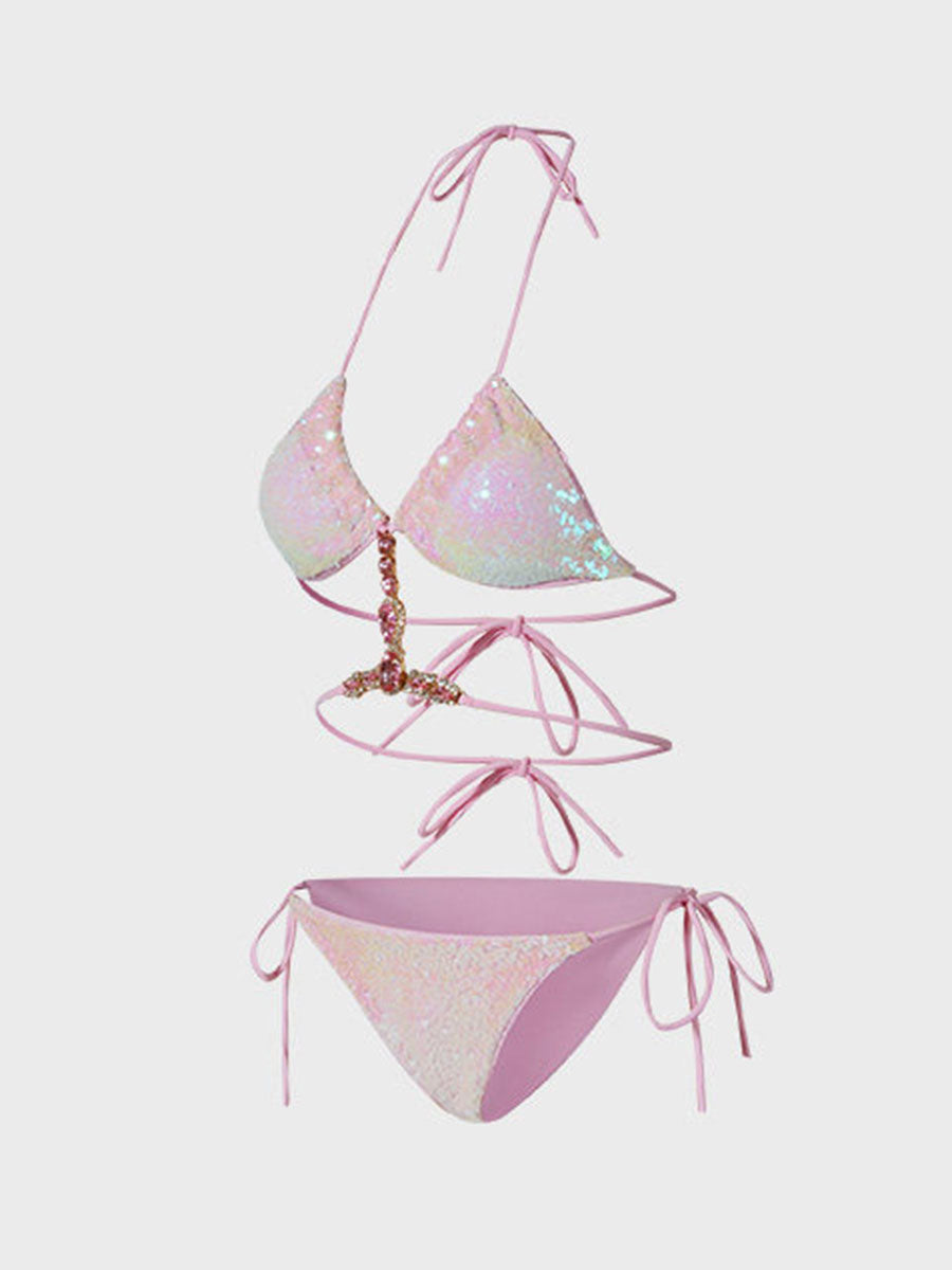 Sequin Tie Bikini Set - product image 2 | CERYNA