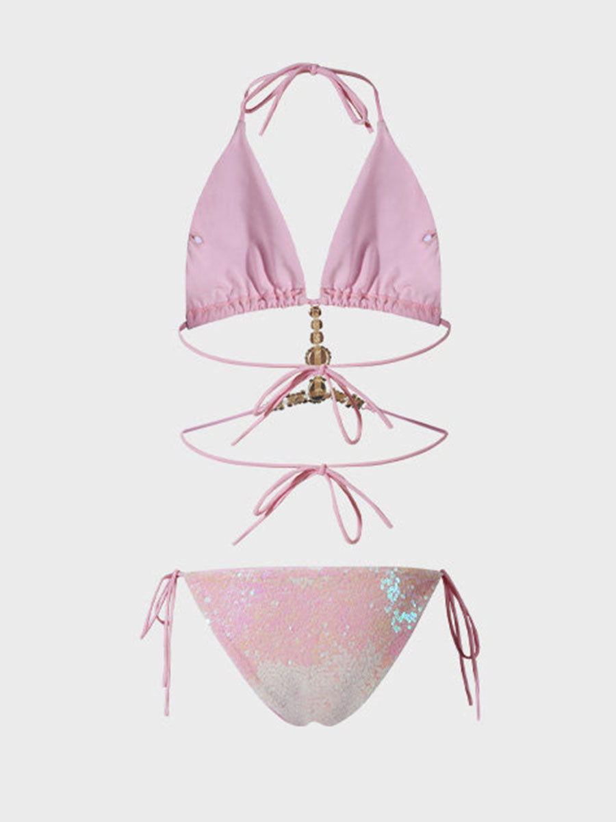Sequin Tie Bikini Set - product image 3 | CERYNA