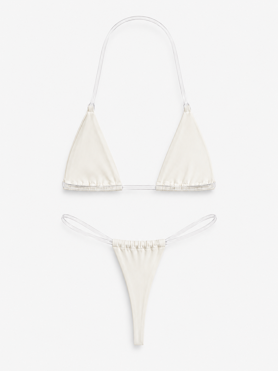 Clear Strap Triangle Bikini Set - product image 8 | CERYNA