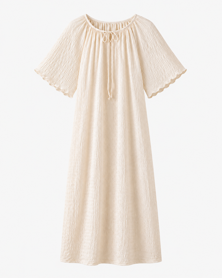 Mireille Tie-Front Midi Nightgown - product image 1 | CERYNA