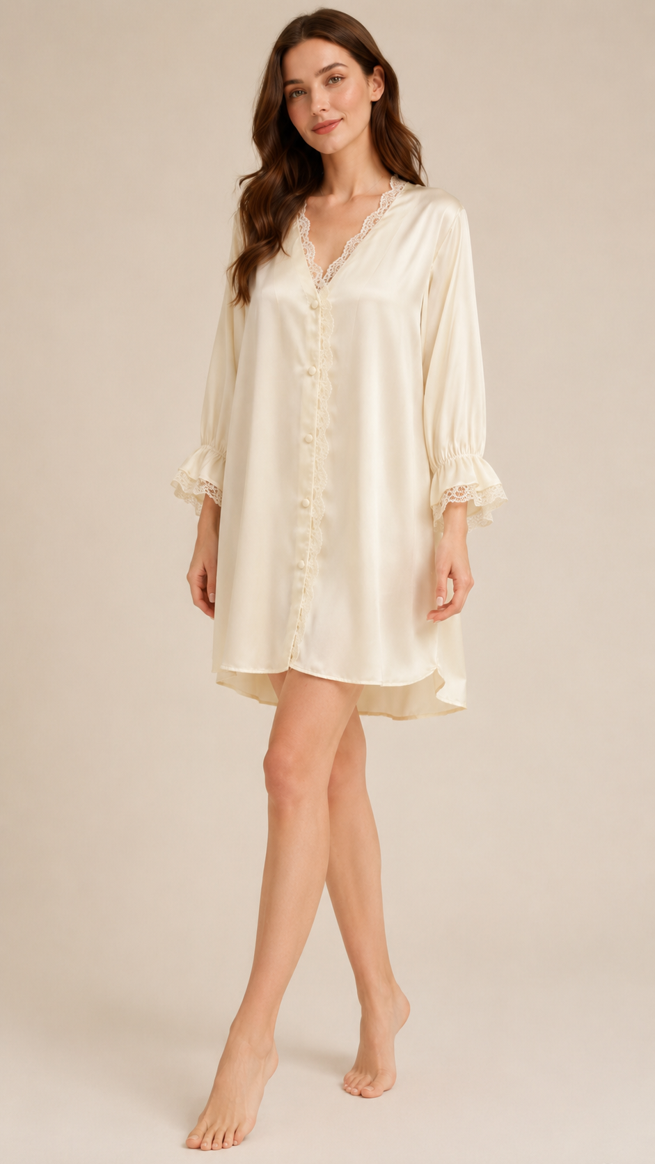Lucie Lace-Trim Sleep Shirt - product image 4 | CERYNA