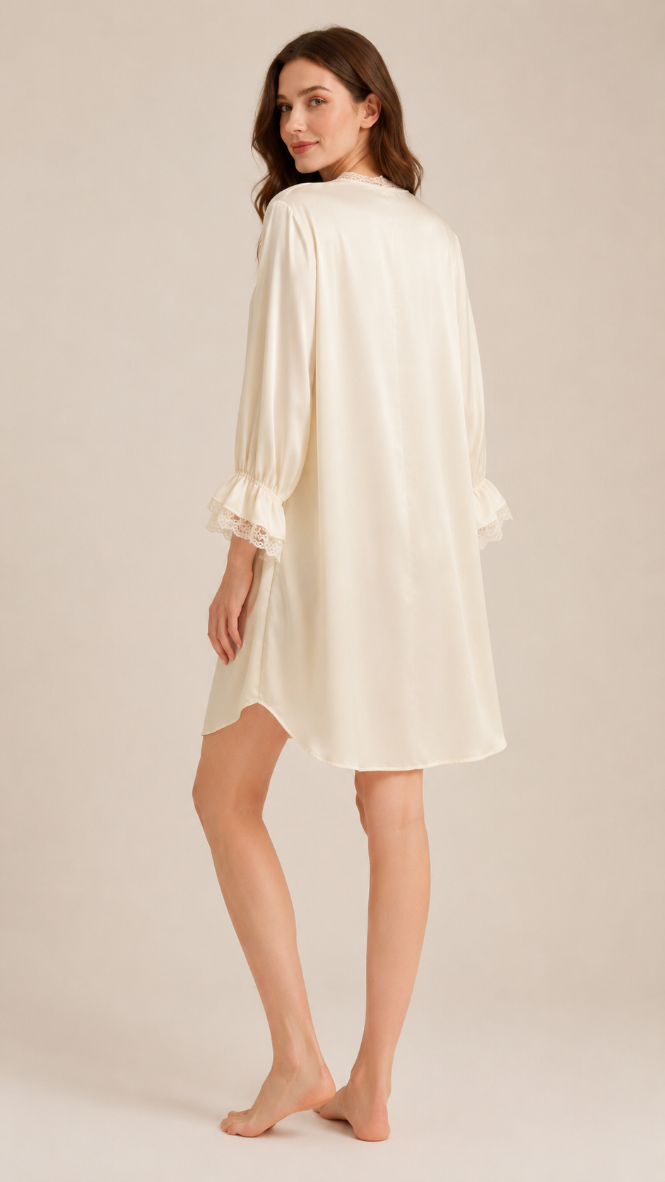Lucie Lace-Trim Sleep Shirt - product image 3 | CERYNA
