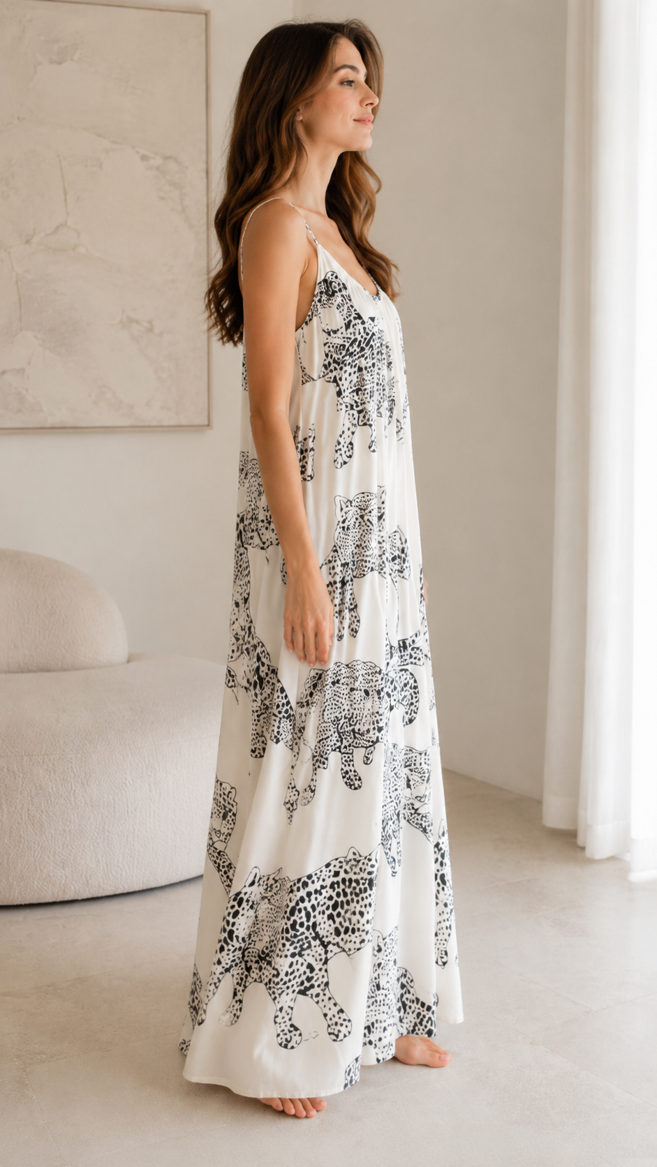 Leonie Leopard Maxi Nightgown - product image 4 | CERYNA