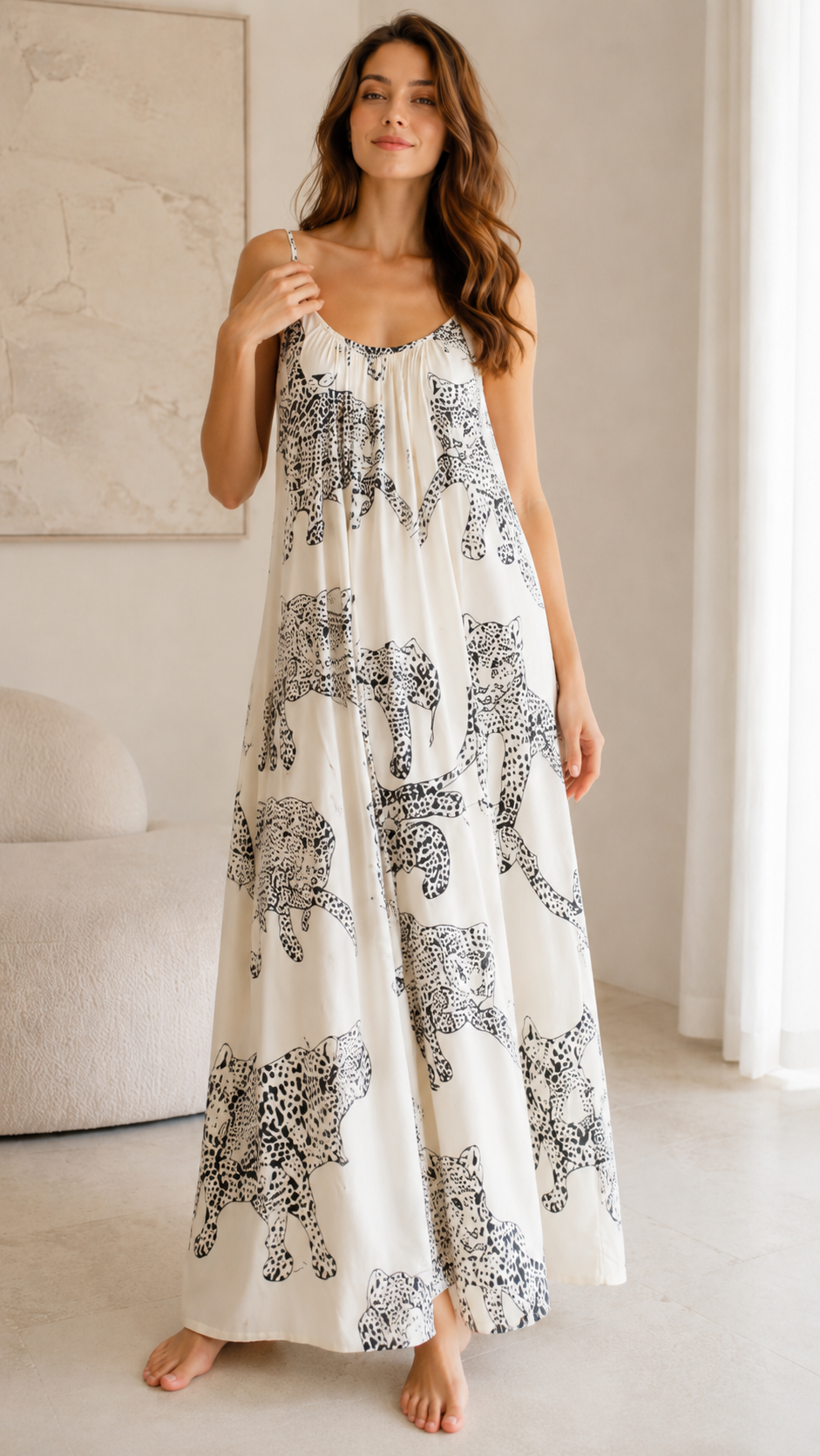 Leonie Leopard Maxi Nightgown - product image 6 | CERYNA