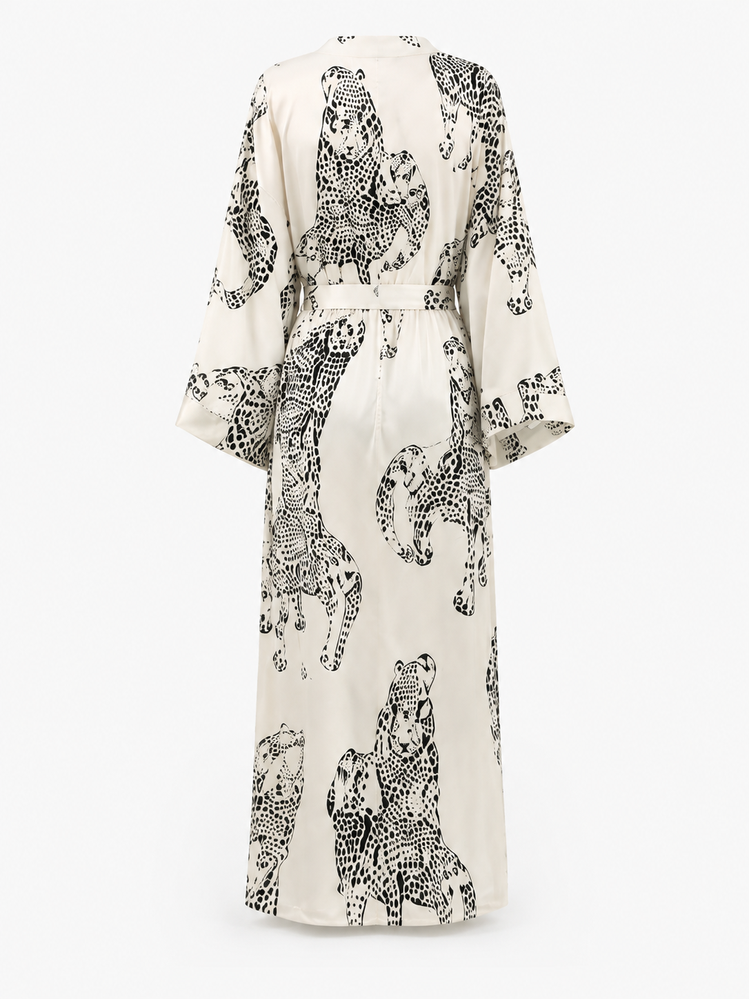 Leopard Satin Long Robe - product image 7 | CERYNA