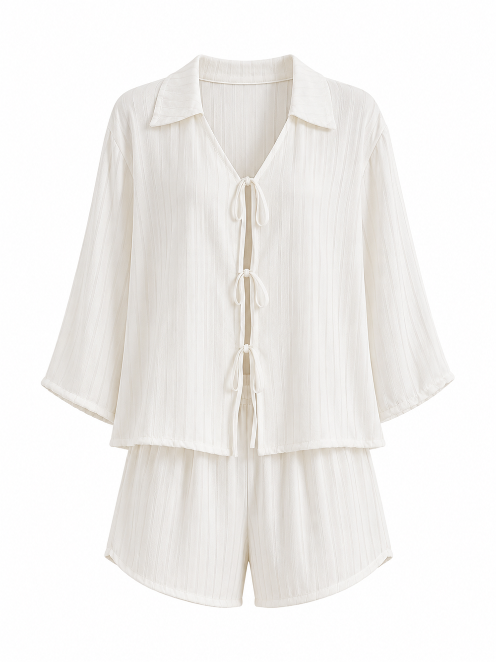 Stripe Boxy Shorts Pajama Set - product image 1 | CERYNA