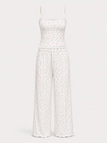 Ditsy Floral Ribbed Pajama Set