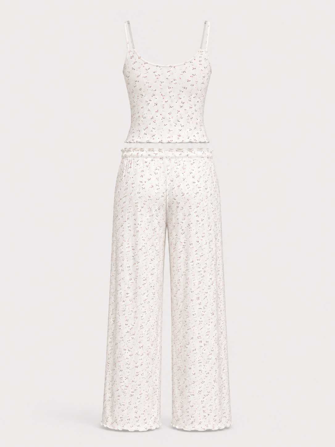 Ditsy Floral Ribbed Pajama Set - product image 6 | CERYNA