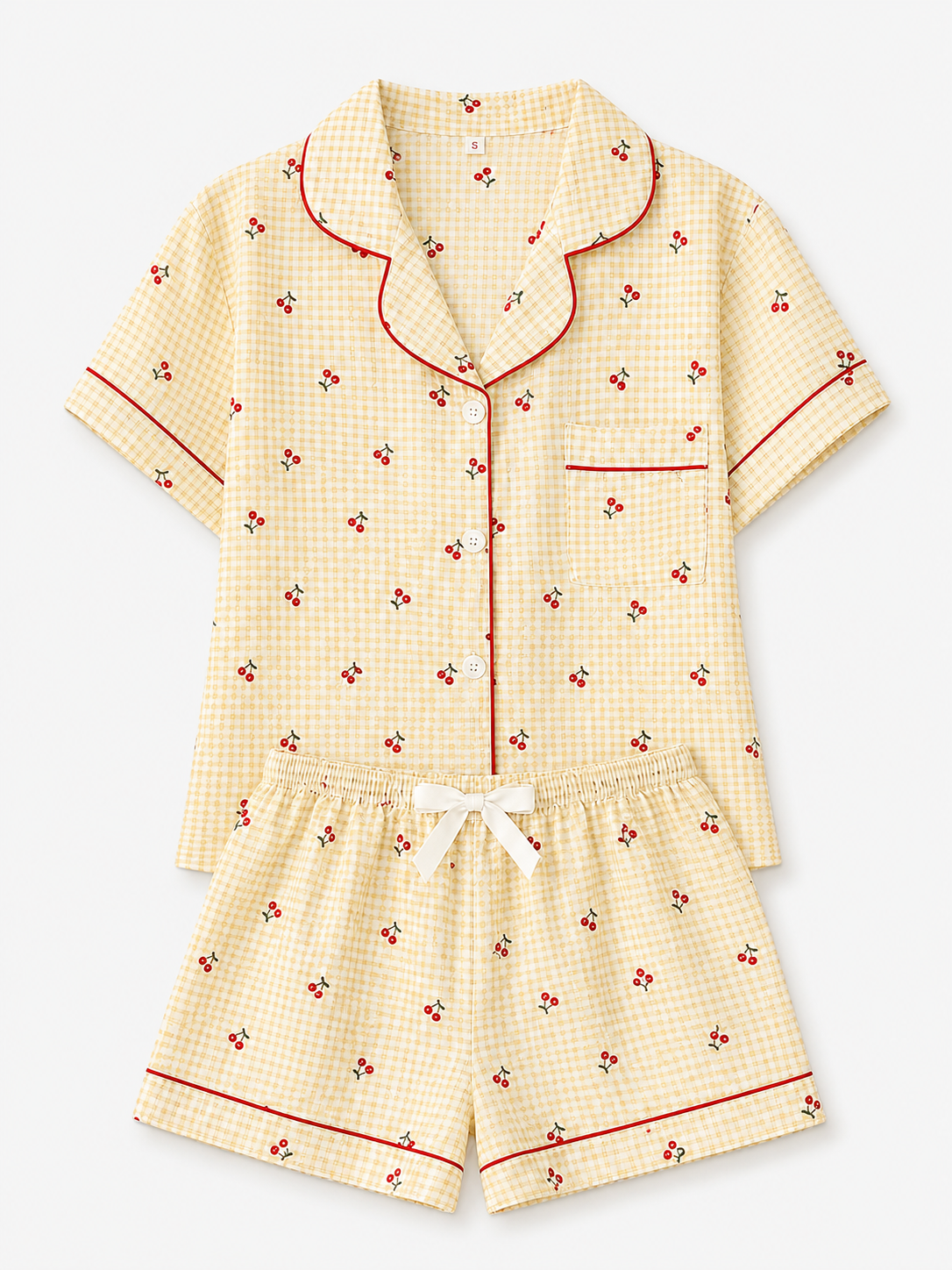 Cherry Gingham Short Pajama Set - product image 7 | CERYNA