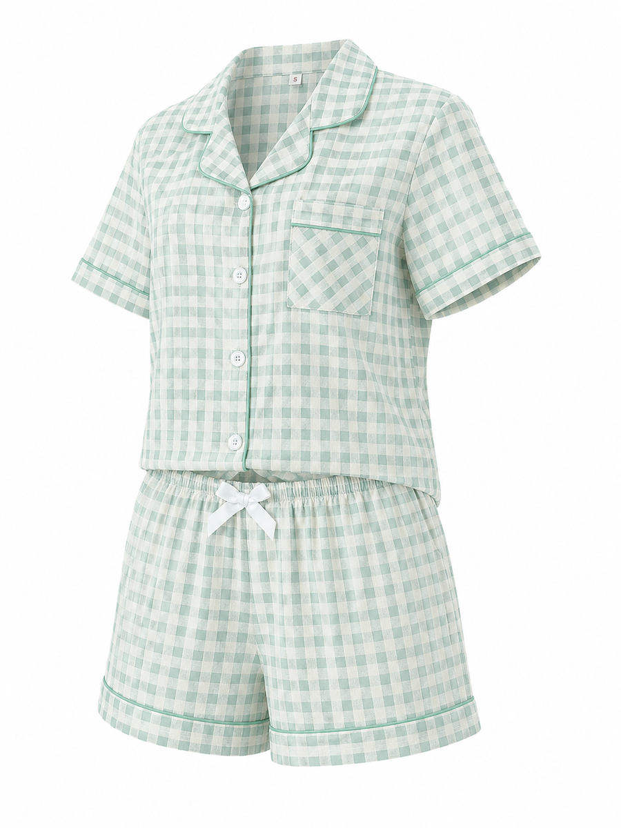 Gingham Short Pajama Set - product image 1 | CERYNA