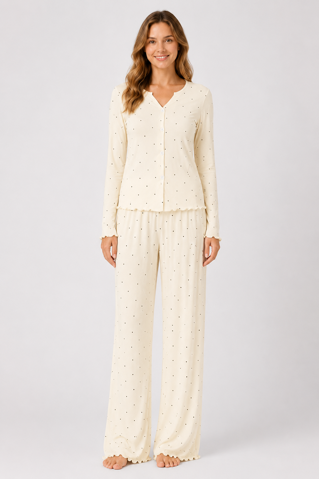 Polka Dot Long Pajama Set