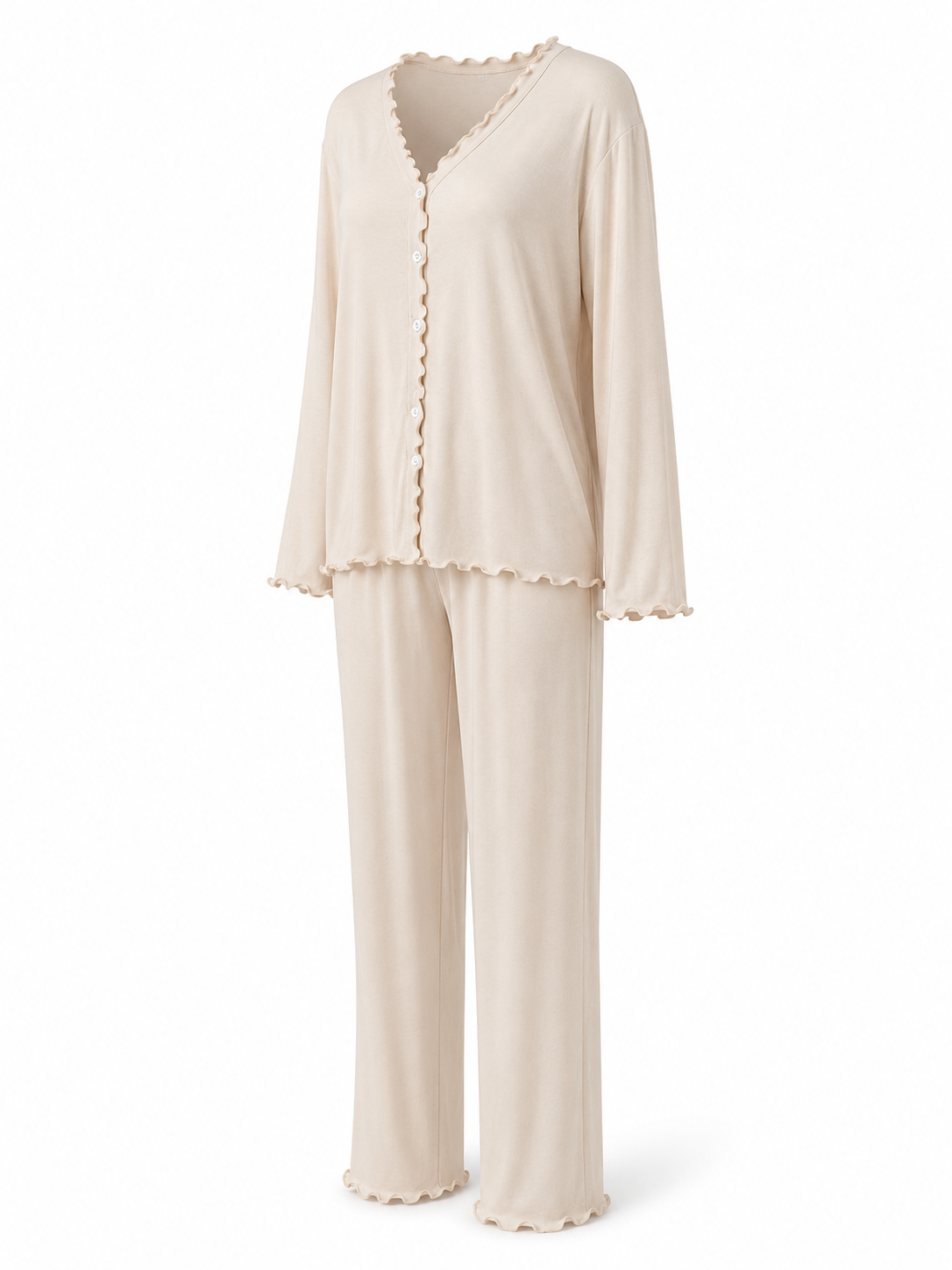 Lettuce Trim Long Pajama Set - product image 5 | CERYNA