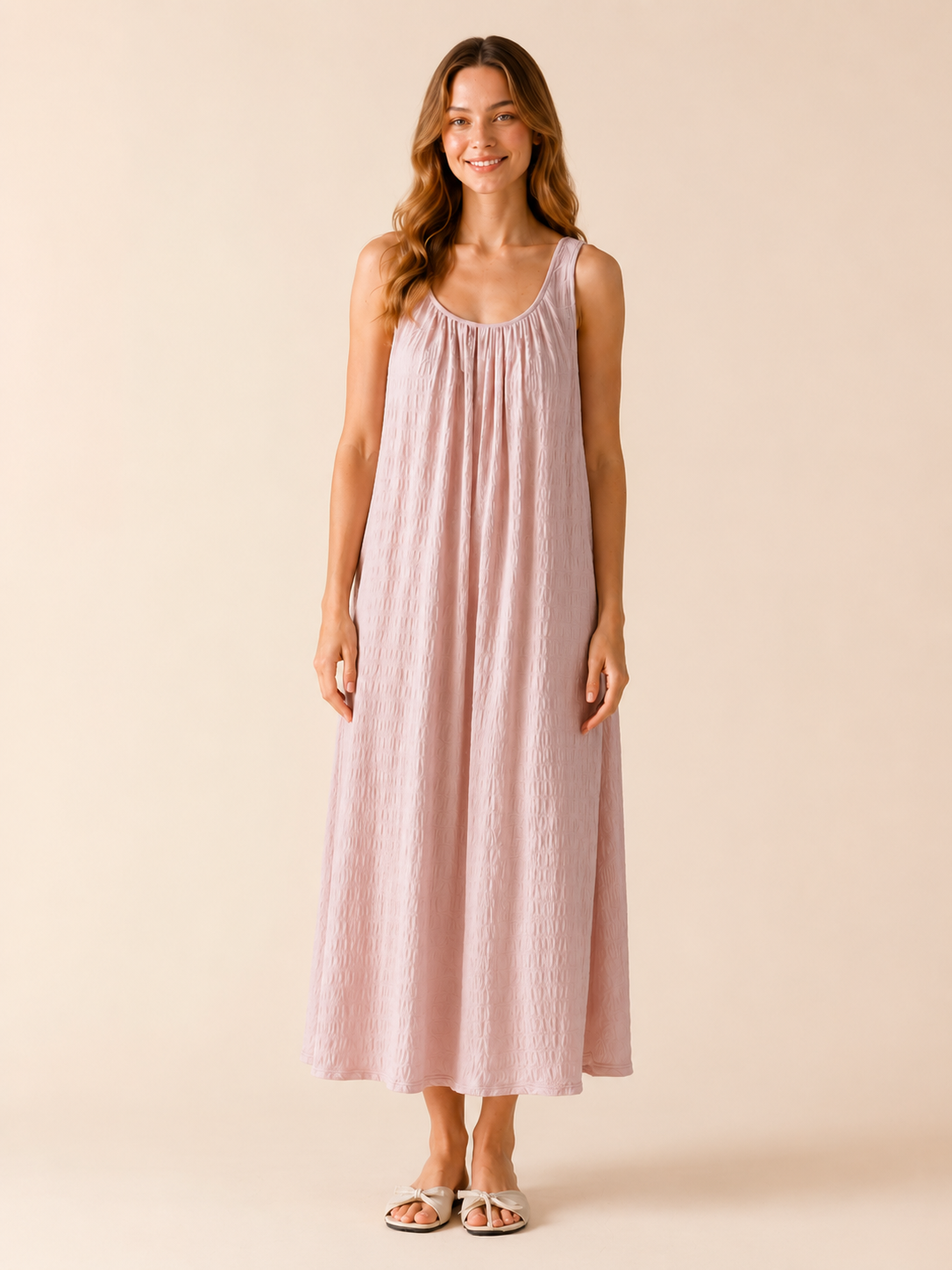 Mireille Textured Maxi Nightgown - product image 7 | CERYNA