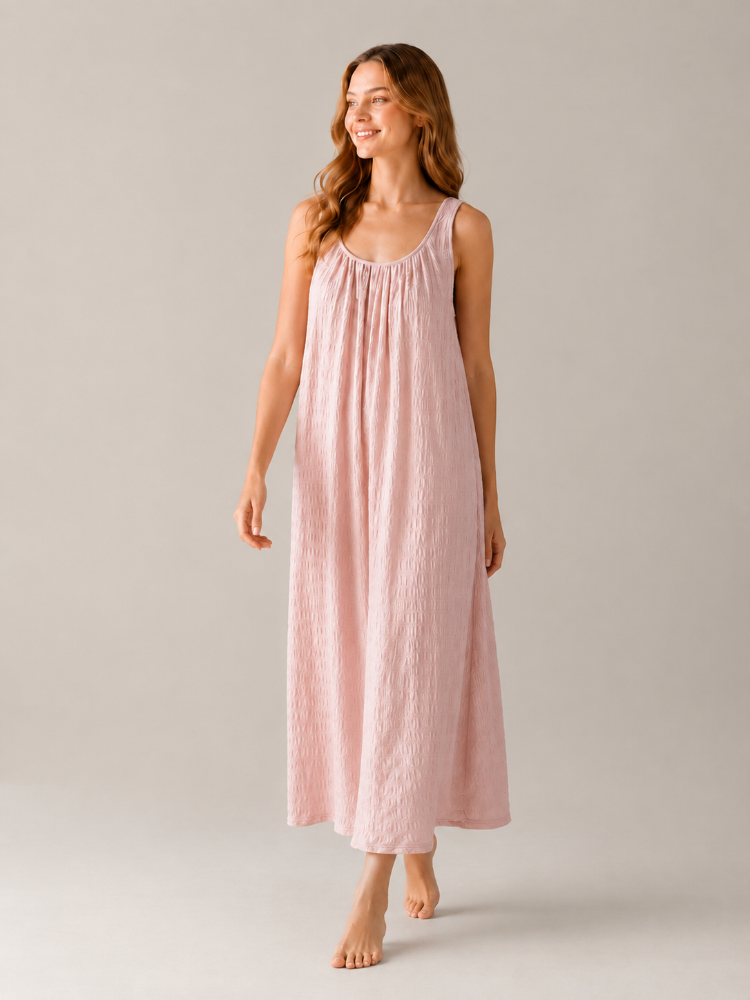 Mireille Textured Maxi Nightgown - product image 8 | CERYNA