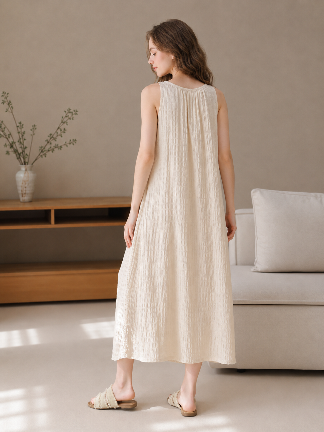 Mireille Textured Maxi Nightgown - product image 13 | CERYNA
